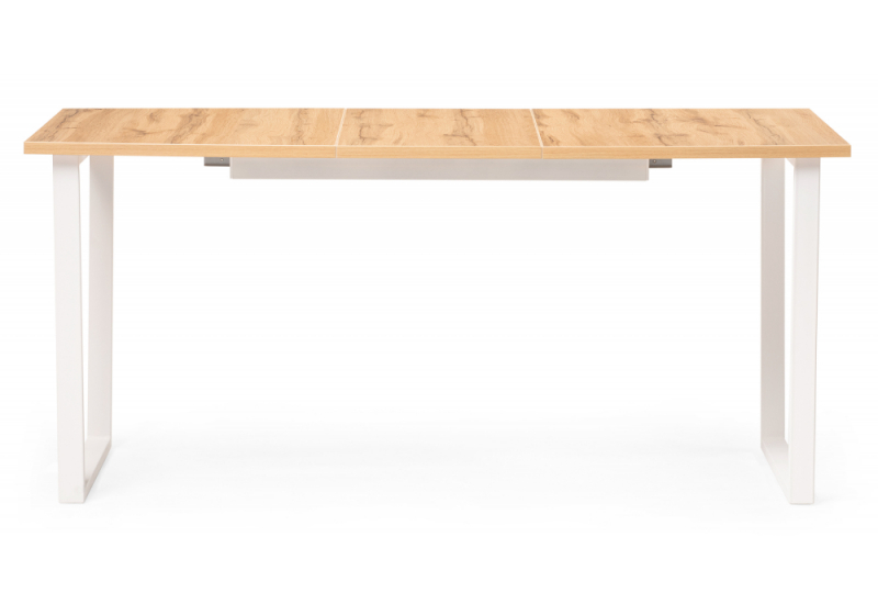 Стол деревянный Лота Лофт 120(160)х75 дуб крафт золотой / белый матовый (75x75)