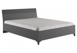 Кровать Ника 160х200 с основанием дсп эйхория QR-17 / графит (165x208x)