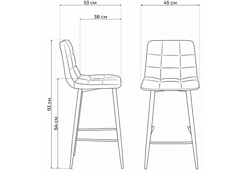 Барный стул Чилли Мини фисташковый (zd 651) / черный np (45x53x93)