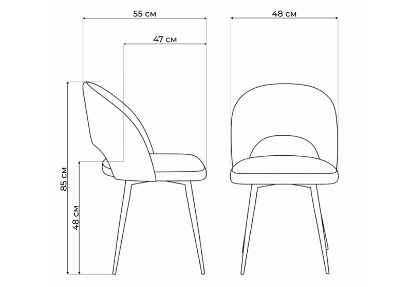 Стул на металлокаркасе Курбис фисташковый (zd 651) / черный (48x55x85)