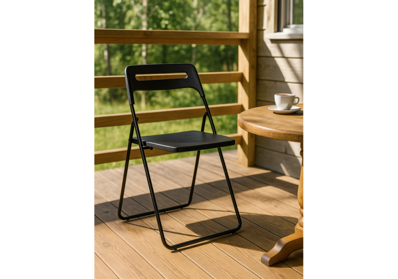 Пластиковый стул Fold складной black (43x46x81)